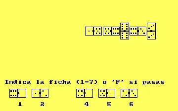 Domino (S) (1985) screen shot game playing